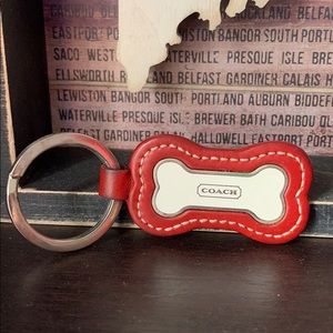 Coach dog bone key chain